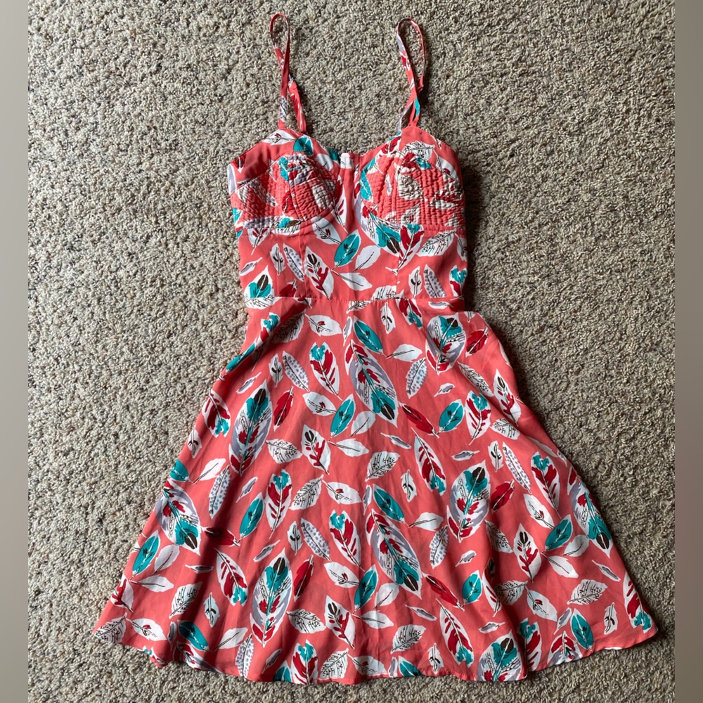 Xhilaration Slip Dress Feather print
